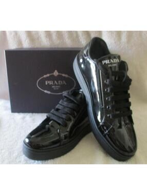 Prada | Shoes | Prada Vernice Metal Bike Sneaker | Poshmark